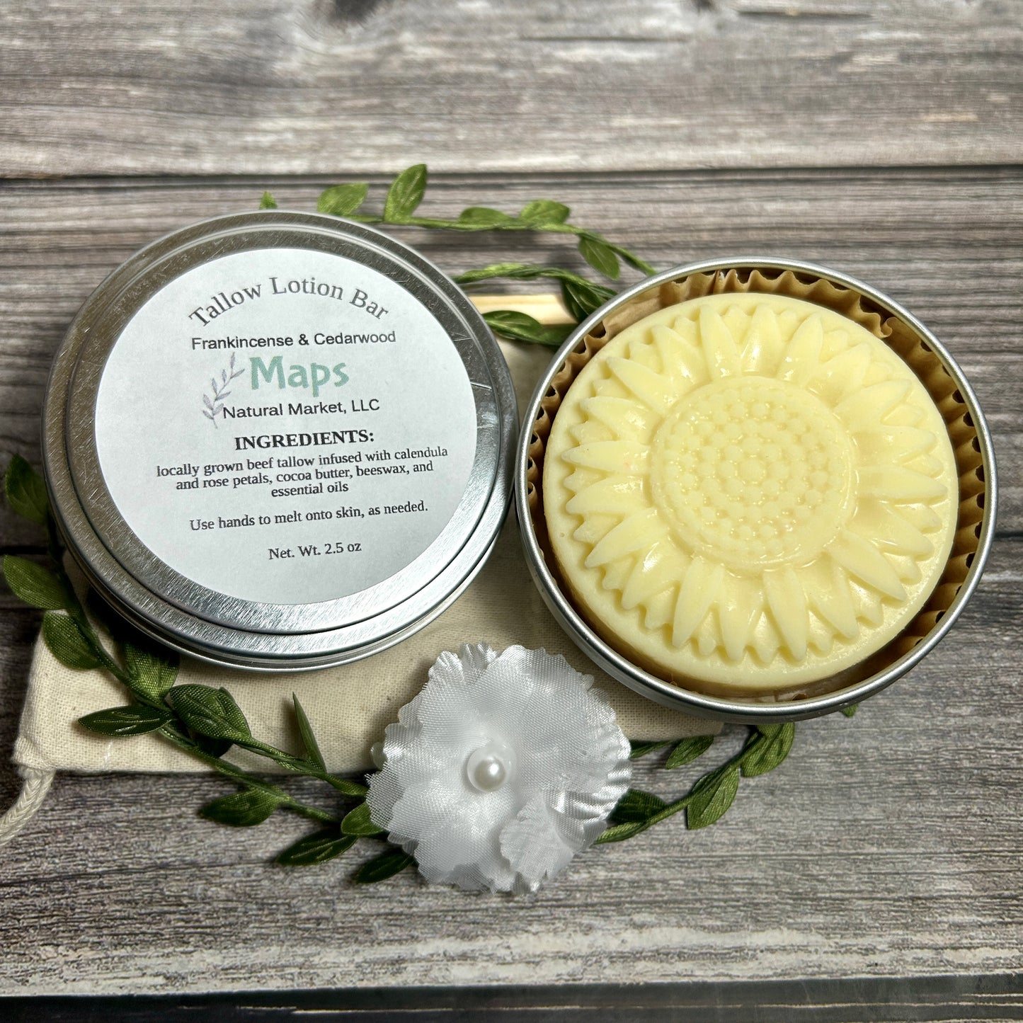 Tallow Lotion Bar (frankincense & cedarwood)
