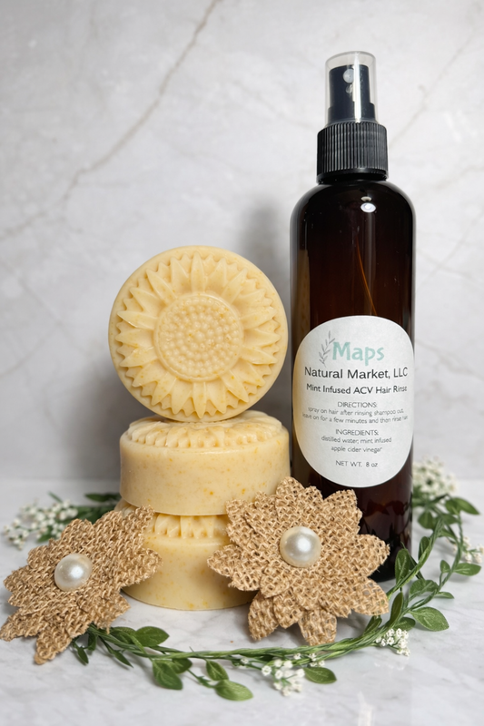 Mint-Infused Apple Cider Vinegar Hair Rinse